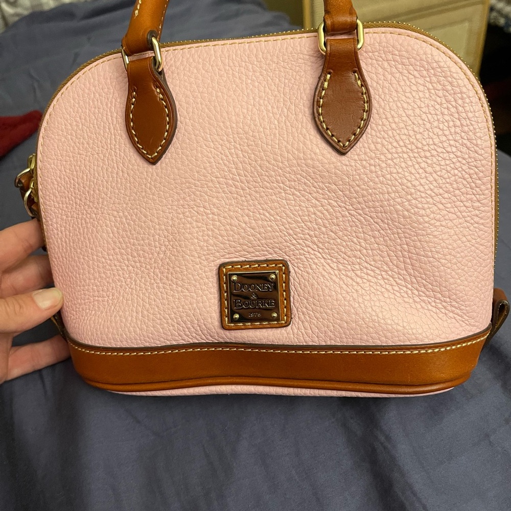 Dooney & Bourke Pink and Tan Satchel